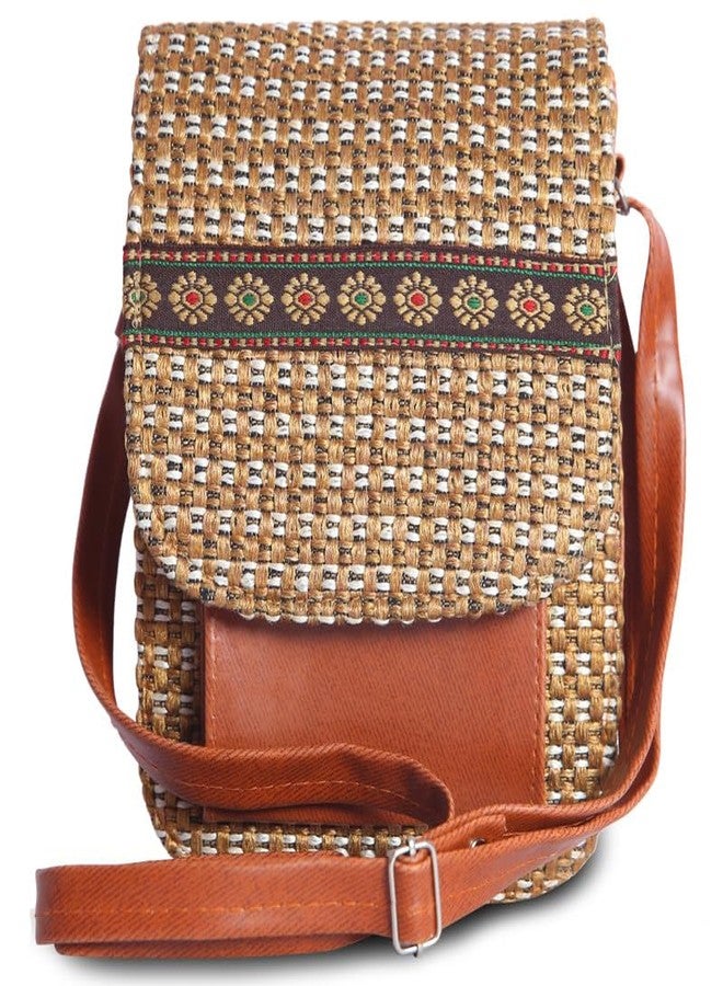 Dcozi Stylish and Fashionable Jute Beige Slim Bag For Women & Girls - SLMB01_Beige - Image 3